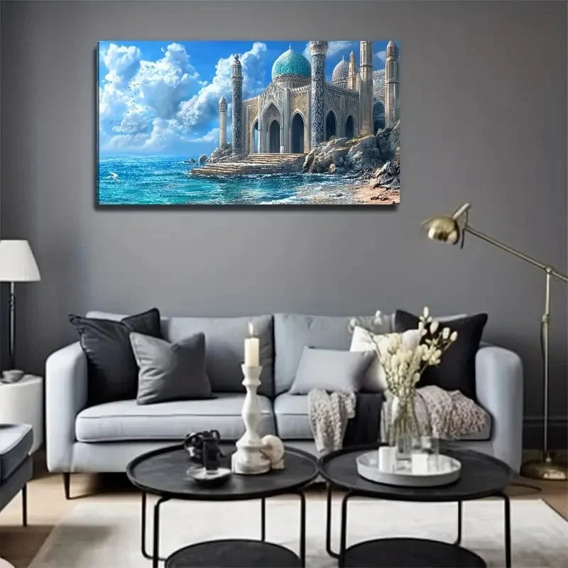 Turkey Castle Effective Wall Art Canvas Office Home Room Framed 120x60cm