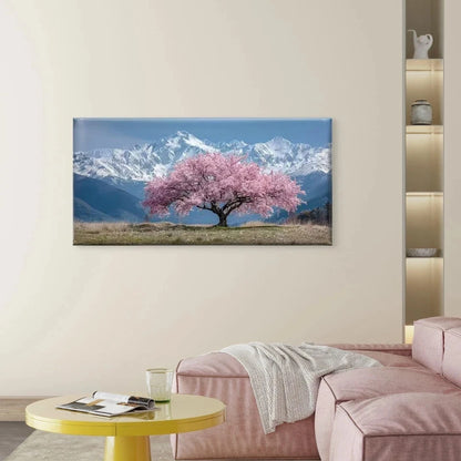 Japanese-Inspired Blossom Tree Wall Art Canvas Office Home Room Framed 120x60cm