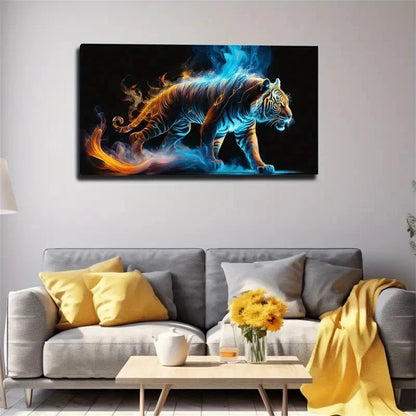 Spectacular Tiger Aesthetic  Wall Art Canvas Office Home Room Framed 120x60cm