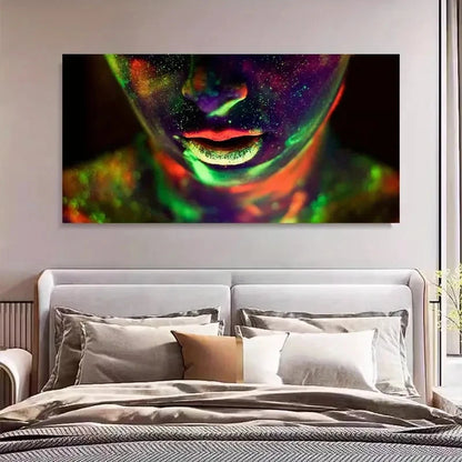 Fluorescence Modern Aesthetic Wall Art Canvas Office Home Room Framed 120x60cm