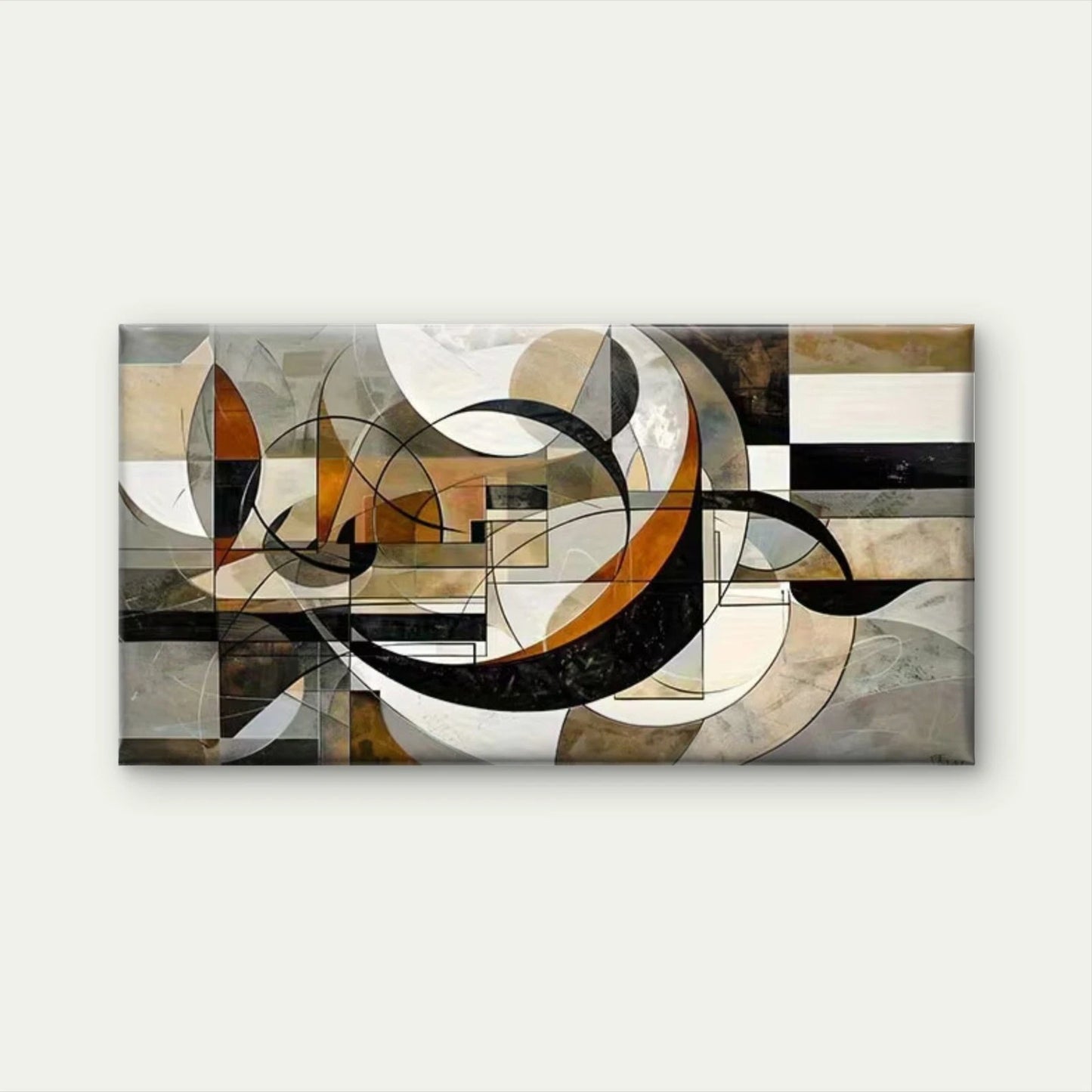Geometric Symphony Wall Art Canvas Office Home Room Framed 120x60cm