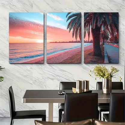 3pcs Adelaide Travel South Print Australia Wall Art Set Canvas Framed 60x90cm - High Quality Print 100% Australian Made Wall Canvas Ready to Hang - Bella Home Decor