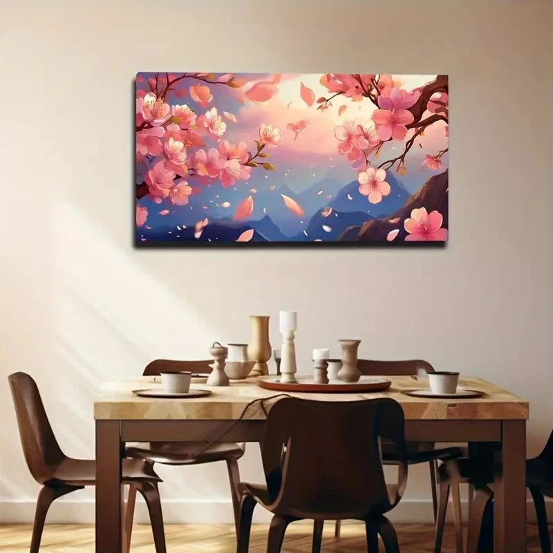 Romantic Wealthy Plum Blossom Wall Art Canvas Office Home Room Framed 120x60cm