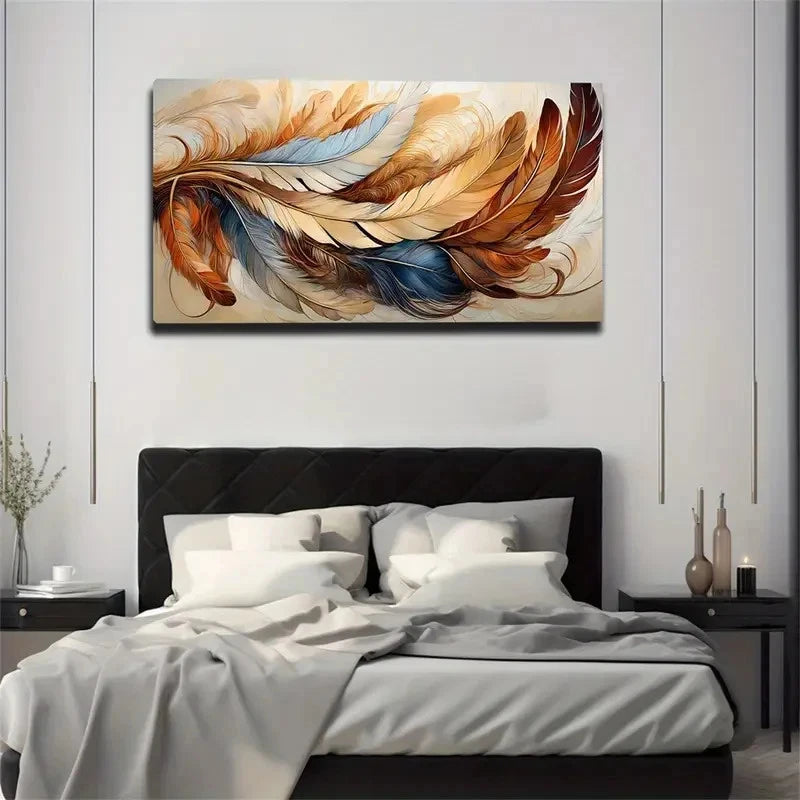 Warm Earthy Tones Nature Wall Art Canvas Office Home Room Framed 120x60cm