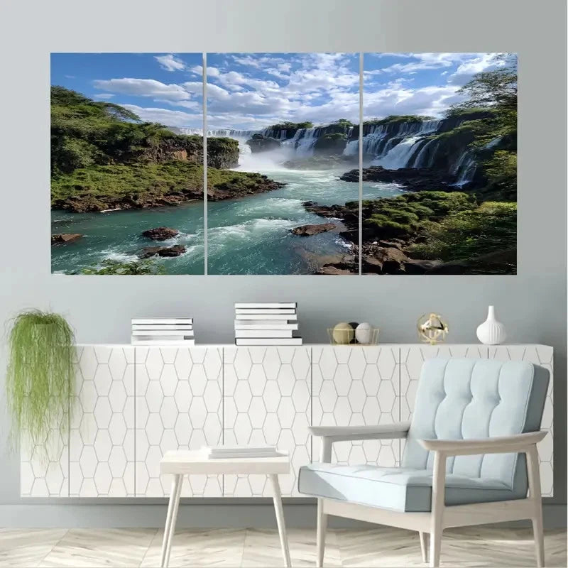 3pcs Karijini National Park in Australia   Wall Art Set Canvas Framed 50x70cm - High Quality Print 100% Australian Made Wall Canvas Ready to Hang - Bella Home Decor