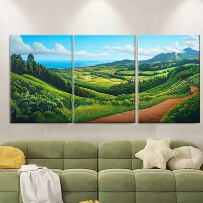 3pcs Terra Nostra Park Art Sao Miguel Metal Print Ready to Hang Art