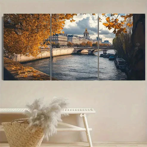 3pcs Parisian Eiffel Tower Wall Art Set Canvas Unframed – High Quality Print 100% Australian Made Wall Canvas - Bella Home Decor