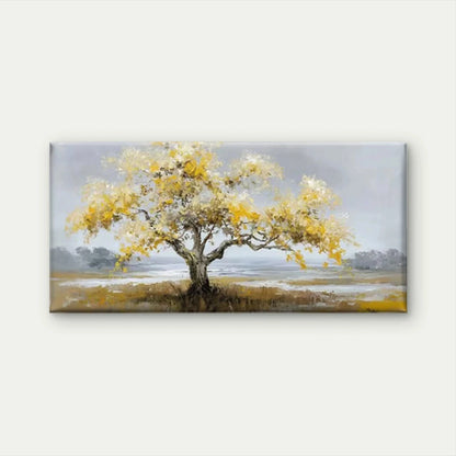 Yellow Leaves Landscape Wall Art Canvas Office Home Room Framed 120x60cm