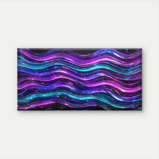 Glossy Gradient Wave Texture Wall Art Canvas Office Home Room Framed 120x60cm