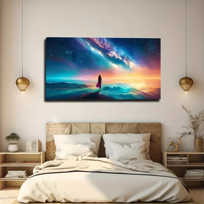 Reaching Artistic Conception Wall Art Canvas Office Home Room Framed 120x60cm
