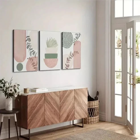 3pcs Boho Chic Art Canvas Unframed - High Quality Print 100% Australian Made Wall Canvas - Bella Home Decor
