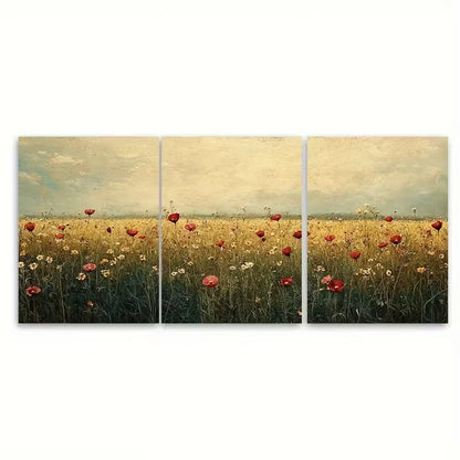 3pcs Abstract Vintage Landscape Metal Print Ready to Hang Art - Bella Home Decor