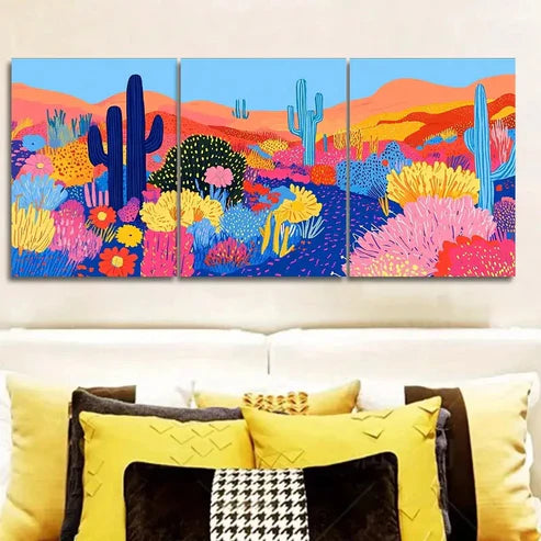 3pcs Mushroom garden Wall Art Set Canvas Unframed - High Quality Print 100% Australian Made Wall Canvas