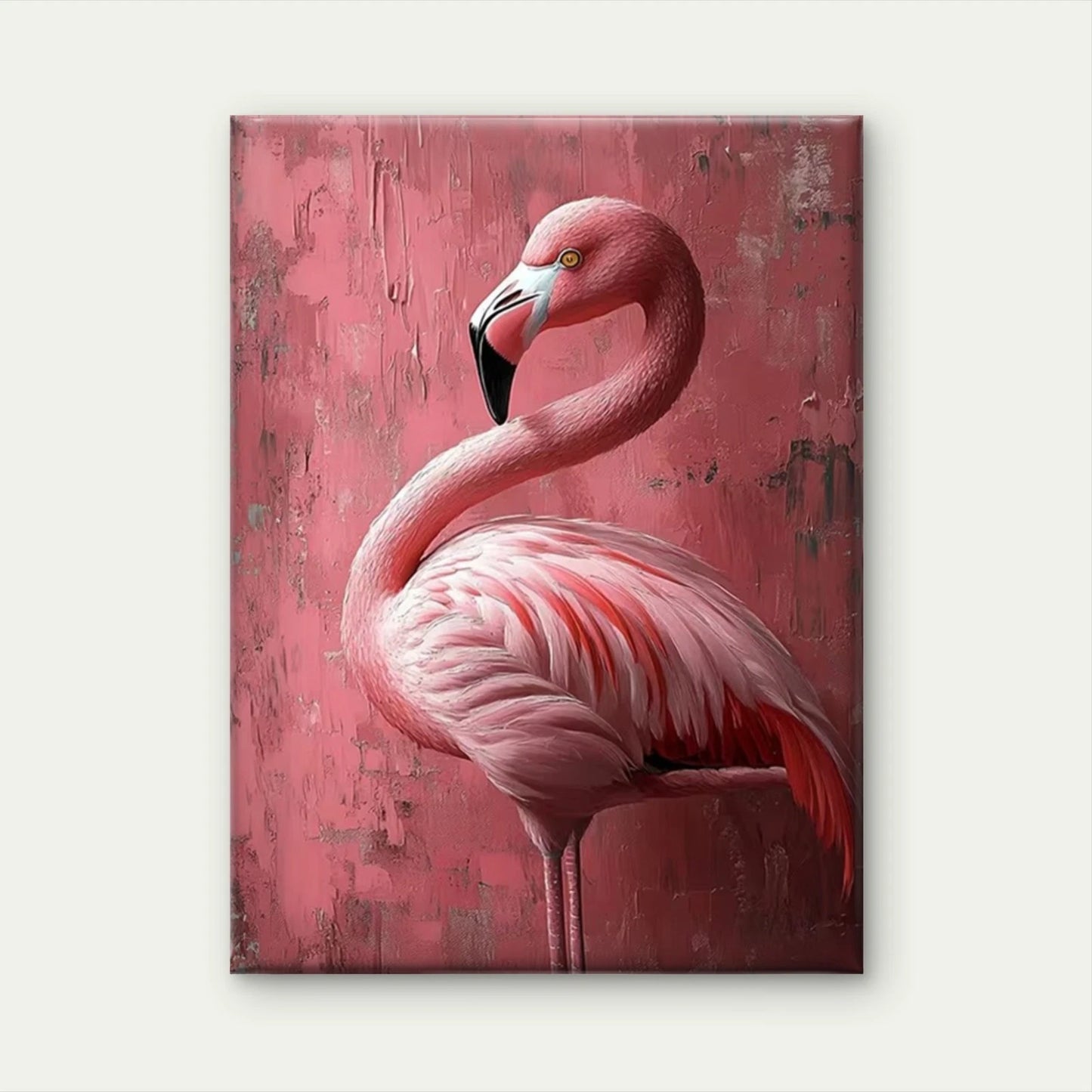Tropical Elegant Flamingo Metal Print Ready to Hang