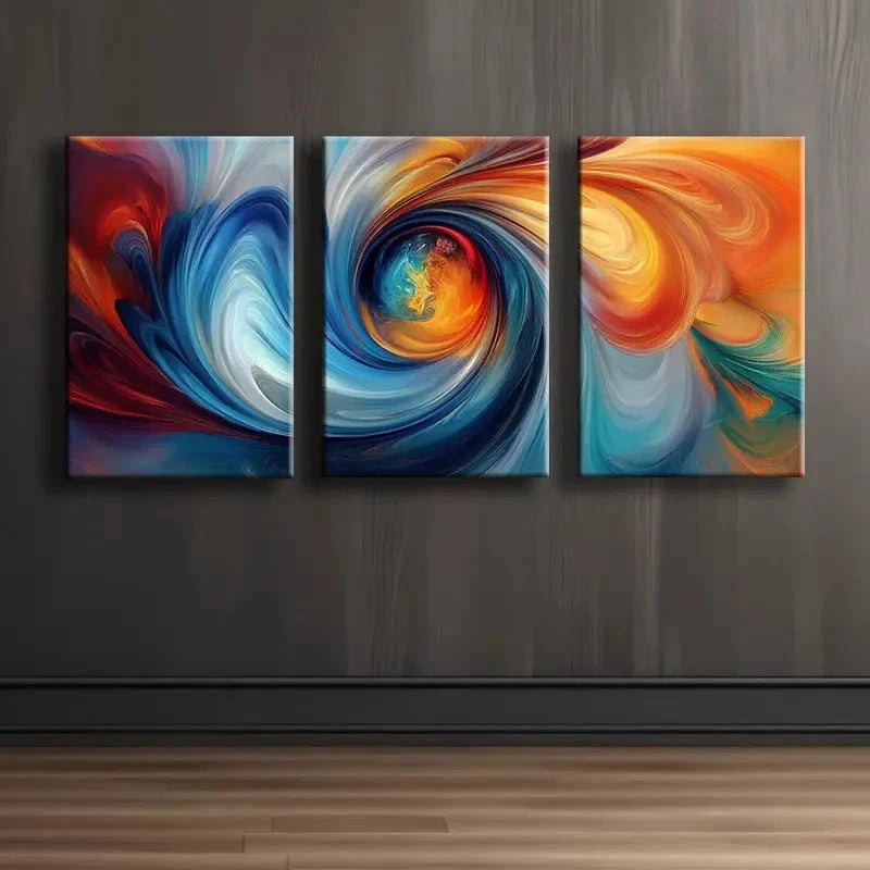 3pcs Abstract Splendor Vibrant Art Wall Art Set Canvas Framed 40x60cm - High Quality Print 100% Australian Made Wall Canvas Ready to Hang - Bella Home Decor