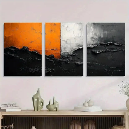 3pcs Black And White Minimalist Abstract Perfect Wall Art Set Canvas Framed 40x60cm - High Quality Print 100% Australian Made Wall Canvas Ready to Hang - Bella Home Decor