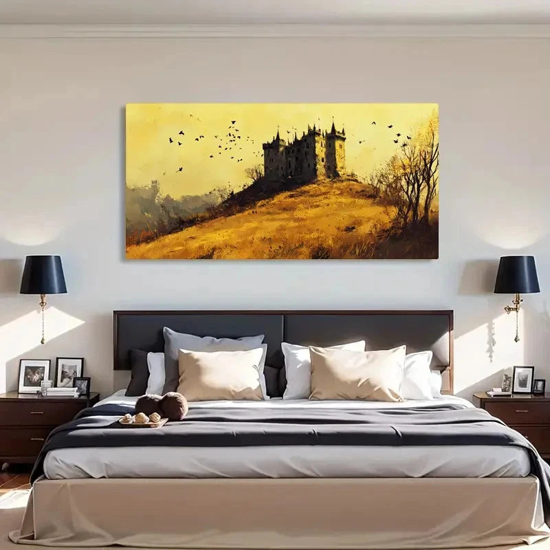 Twilight Landscape Ancient Wall Art Canvas Office Home Room Framed 120x60cm - Bella Home Decor