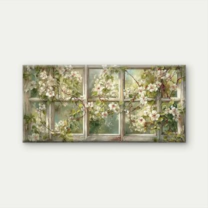 Floral &with Blooming Vines Wall Art Canvas Office Home Room Framed 120x60cm