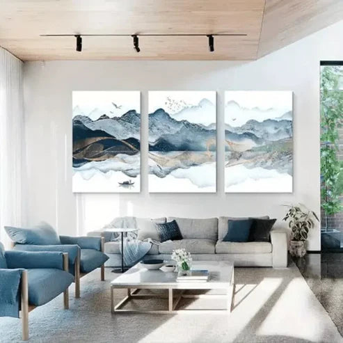 3pcs Abstract Watercolor  \Art Set Canvas Unframed - High Quality Print 100% Australian Made Wall Canvas - Bella Home Decor