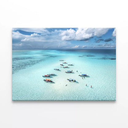 Vibrant Mnemba Island, Zanzibar  Wall Art Decor 100% Australian Made - Bella Home Decor