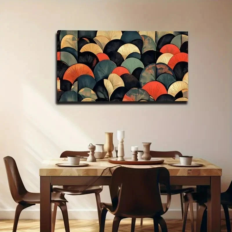 Vibrant Geometric Patterns Wall Art Canvas Office Home Room Framed 120x60cm