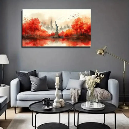 Statue Of Liberty Perfect Wall Art Canvas Office Home Room Framed 120x60cm