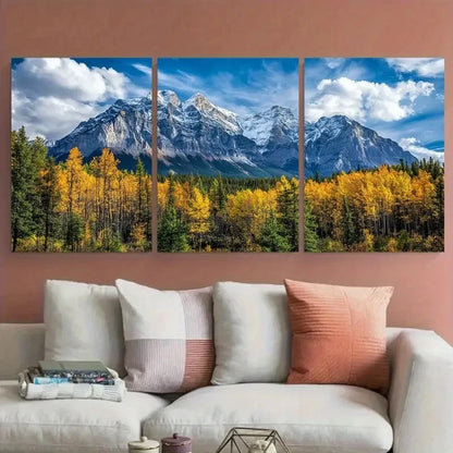 3pcs Banff National Park Alberta Canada Travel Wall Art Set Canvas Framed 60x90cm - High Quality Print 100% Australian Made Wall Canvas Ready to Hang - Bella Home Decor