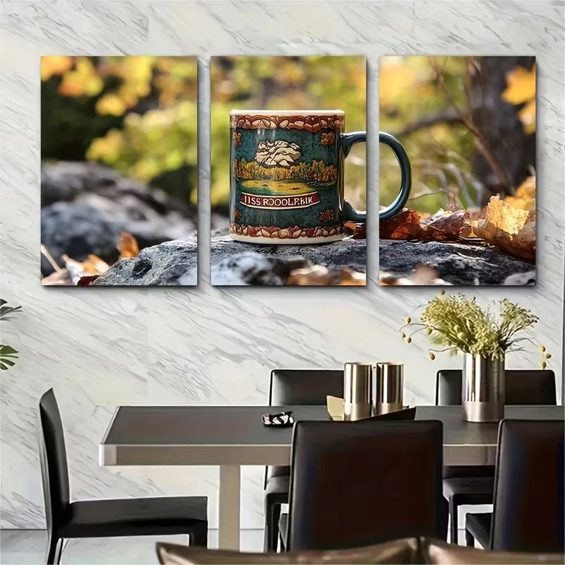 3pcsCoffee & Tea Enthusiastse Metal Print Ready to Hang Art
