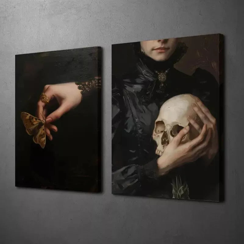 2pcs Decorative Painting, Gothic Style Art Decoration Canvas Framed 50x75cm - High Quality Print 100% Australian Made Wall Canvas Ready to Hang - Bella Home Decor