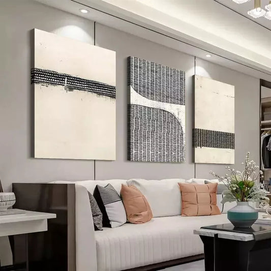 3pcs Abstract Geometric Canvas Prints Canvas Wall Art Set Canvas Framed 50x70cm - High Quality Print 100% Australian Made Wall Canvas Ready to Hang