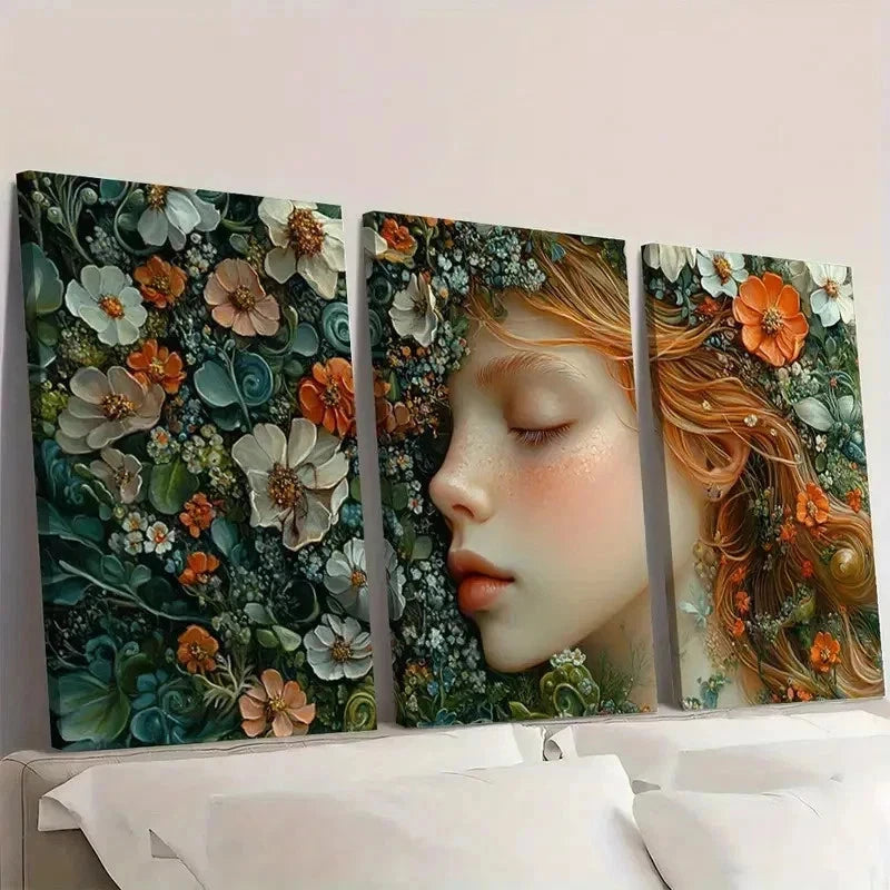 3pcs Mother Nature Fine Art ER   Wall Art Set Canvas Framed 40x60cm - High Quality Print 100% Australian Made Wall Canvas Ready to Hang