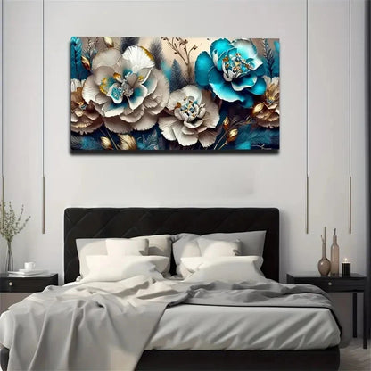 Blooming Flowers Wall Art Canvas Office Home Room Framed 120x60cm