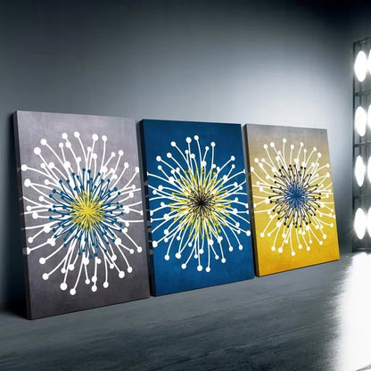 3pcs Abstract Floral Style Flowers Wall Art Set Canvas Framed 50x70cm High Quality Print 100% Australian Made Wall Canvas Ready to Hang