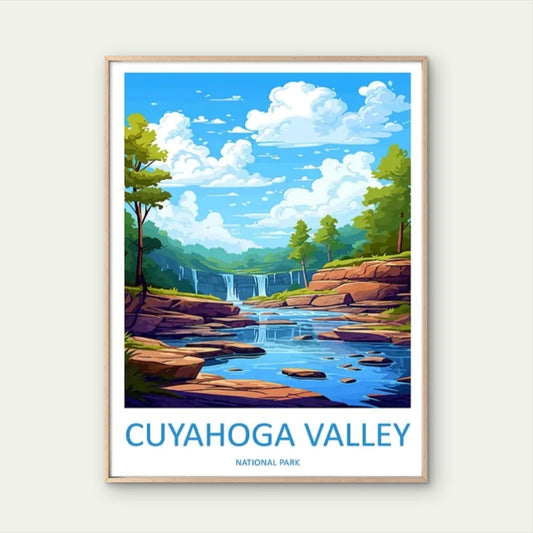Cuyahoga Valley National Park Vintage Scenic Travel Poster Print Wall Art