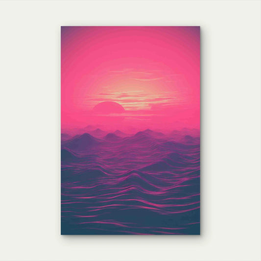 Gradient With Magenta Soft Vintage Glitch 40x60cm Metal Print Ready to Hang