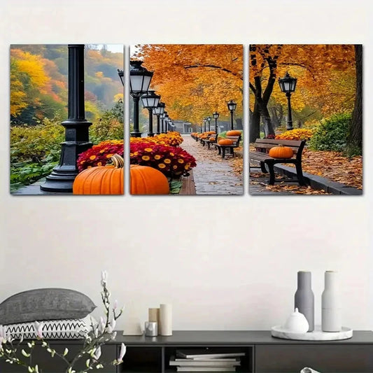 3pcs Set with Park Path SPP Wall Art Canvas Framed 40x60cm - High Quality Print 100% Australian Made Wall Canvas Ready to Hang