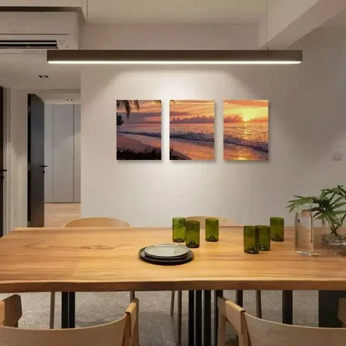 3pcs Sunset Palm Tree View Wall Art Canvas Unframed - High Quality Print 100% Australian Made Wall Canvas