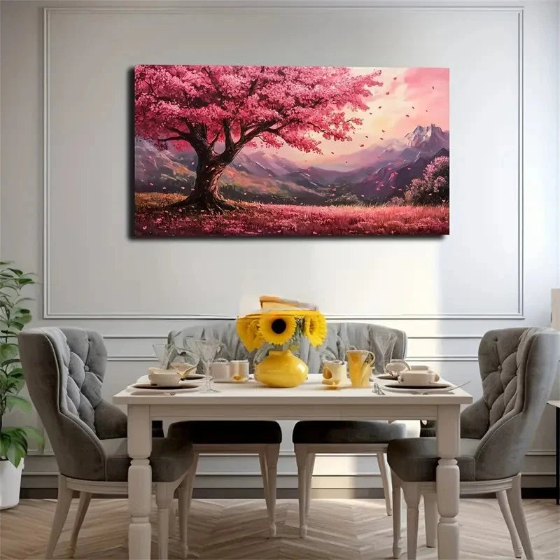 The Sky Tinted With Rosy Light Wall Art Canvas Office Home Room Framed 120x60cm