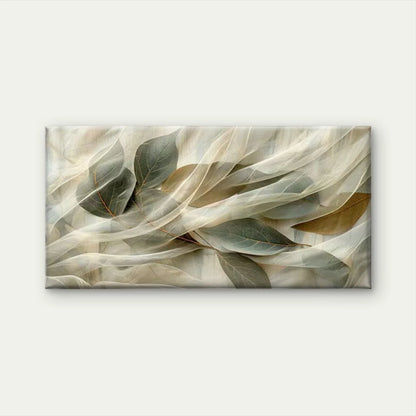 Abstract Green Leaf Wall Art Canvas Office Home Room Framed 120x60cm