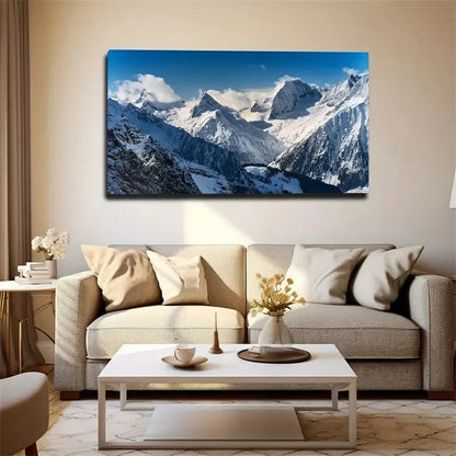 Stunning Snow Mountain Décor Wall Art Canvas Office Home Room Framed 120x60cm