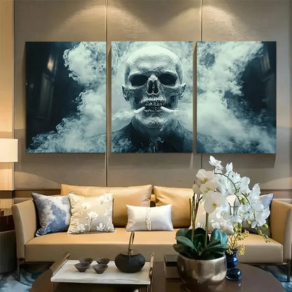 3pcs The Original Victorian Smoking Coffee Design Metal Print Ready to Hang Art