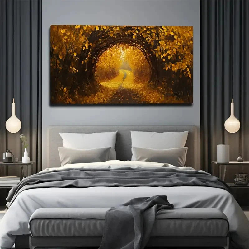 Extremely Romantic Road Wall Art Canvas Office Home Room Framed 120x60cm