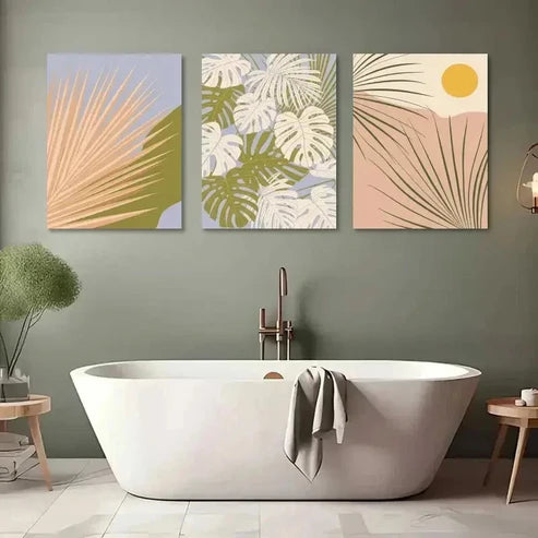 3pcs Minimalist Nature-Inspired Wall Art Canvas Unframed - High Quality Print 100% Australian Made Wall Canvas
