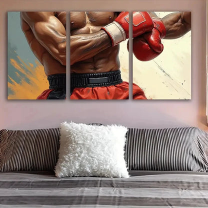 3pcs Man In Red Wall Art Set Canvas Framed 60x90cm - High Quality Print 100% Australian Made Wall Canvas Ready to Hang