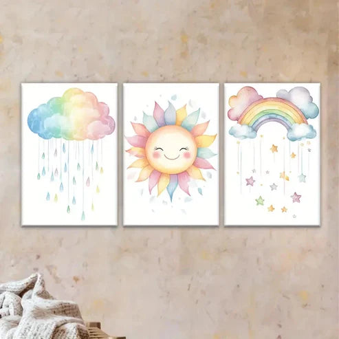 3pcs Three-Piece Canvas Artwork Wall Art Set Canvas Unframed - High Quality Print 100% Australian Made Wall Canvas - Bella Home Decor