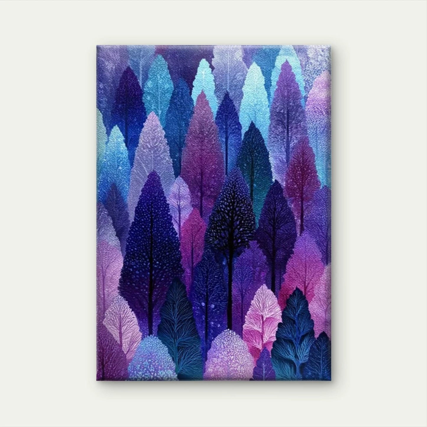 Jewelled Toned Watercolour Tree 60x90cm Metal Print Ready to Hang