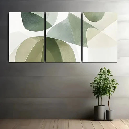 3pcs Minimalist Composition Of Overlapping Wall Art Canvas Unframed - High Quality Print 100% Australian Made Wall Canvas