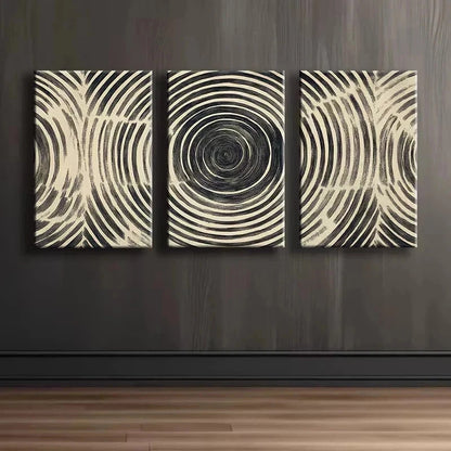 Luxurious Abstract Wood Ring Metal Print Ready to Hang Art