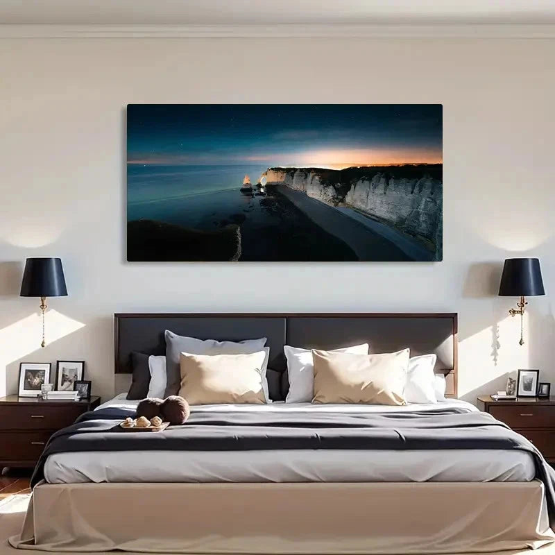 Coastal Landscape Decor Coastal Wall Art Canvas Office Home Room Framed 120x60cm