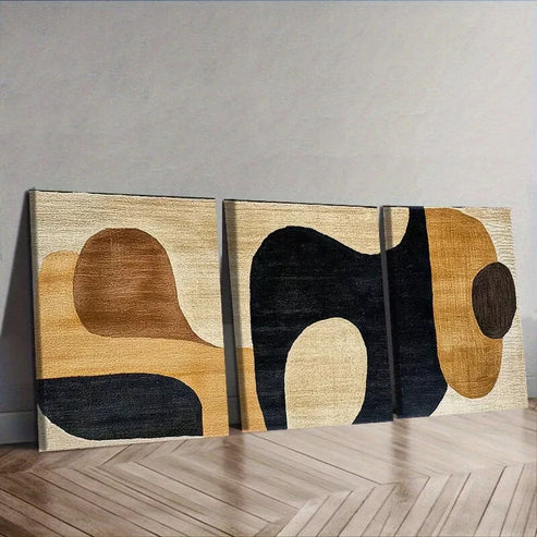 3 PCS Abstract Carpet Design Wall Art Set Canvas Unframed - High Quality Print 100% Australian Made Wall Canvas